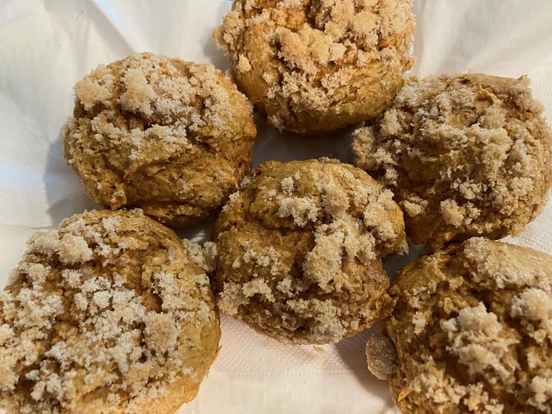 Pumpkin muffins made with a boxed cake mix and a can of pumpkin puree are a quick and easy treat for any fall gathering. JACK CLEMONS PHOTO